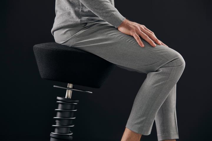 Produktbild Aeris Sitzhocker Swopper 101STBKBK schwarz/grün, mit Gleiter