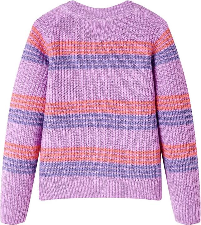 Image du produit VidaXL Pull à rayures pour enfants Tricoté Violet et Rose (92)