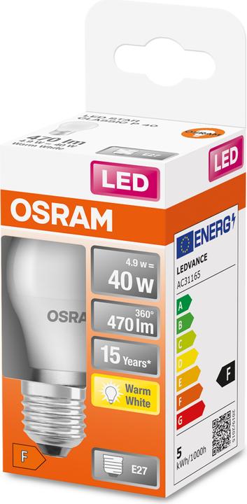 Produktbild Osram Led Star Classic P (E27, 40 W, 470 lm, 1 x, F)