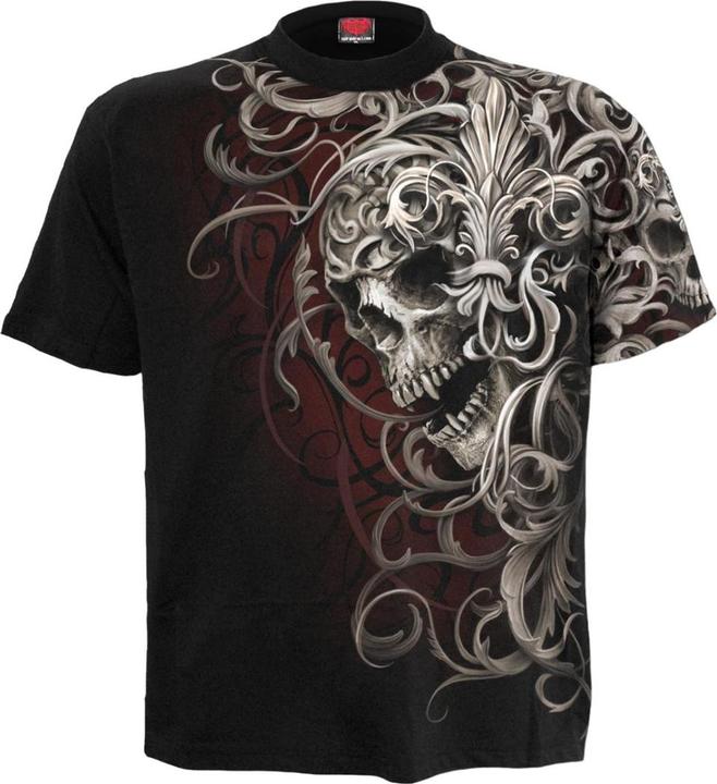 Spiral Skull Shoulder Wrap TShirt (S)