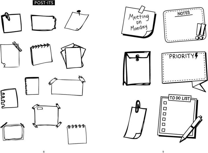 Actual product image Let's sketch! The ultimate sketchnotes sticker book - Over 600 stickers: symbols and icons for