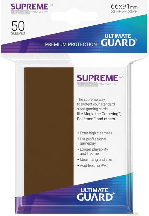 Ultimate Guard UGD010807 - Supreme UX 50 Kartenhüllen Standardgrösse, braun