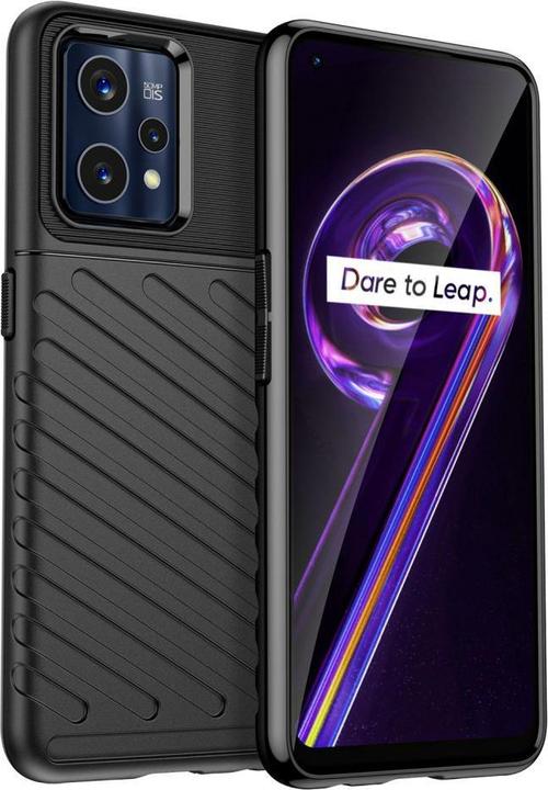 Actual product image Hurtel Thunder Case Flexible armoured cover for Realme 9 Pro + (9 Pro Plus) black (Realme 9 Pro Plus)