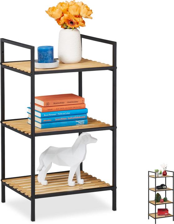 Immagine prodotto Relaxdays Mobili Home Studio, Libreria Nera in Metallo (39 x 32,5 x 71 cm)