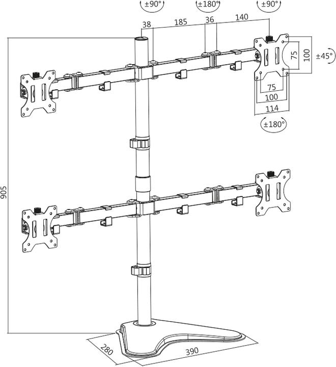 Actual product image LogiLink BP0046 (Table, 32")