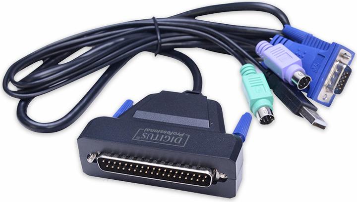 Actual product image Digitus Modular console with 19" TFT (48,3cm), 1-port KVM & Touchpad, US keyboard