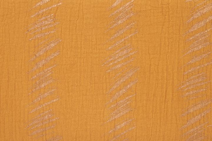 Produktbild Rico Design Krinkel-Musselin Baumwoll-Stoff mit Gold-Effekt "Transformation" Crush Stipes, 130 cm...