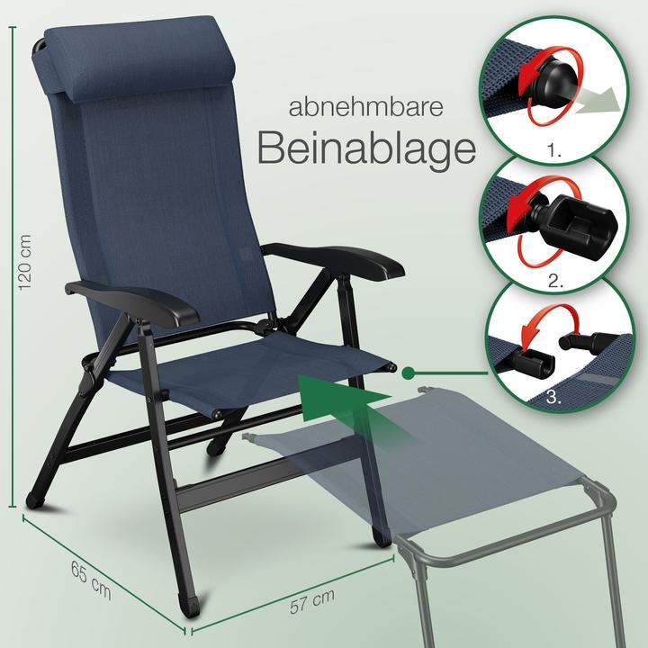 Actual product image Aktivshop Klappstuhl aktiv Camping mit Beinauflage