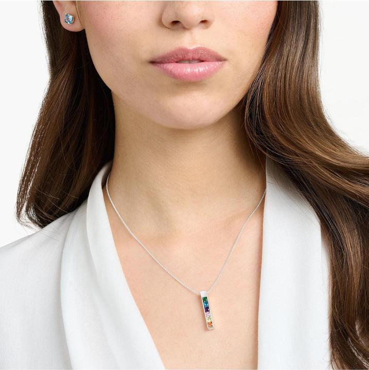 Produktbild Thomas Sabo Kette bunte Steine silber (925er Silber, 40 - 45 cm)