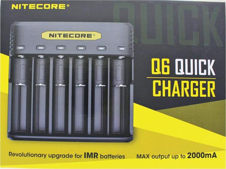 Produktbild Nitecore Q6 6-Schacht-Ladegerät (1 Stk., 14500, 16340, 18650, 26650, Akku)
