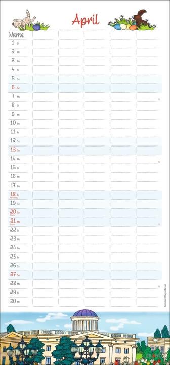 Image du produit Le planning familial berlinois 2025 - Margret Bernard (21 x 45 cm, Couverture rigide, Allemand)