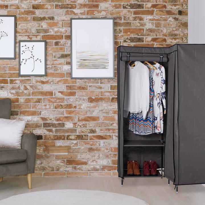 Actual product image Relaxdays Corner Canvas Wardrobe (100 x 83 x 169 cm)