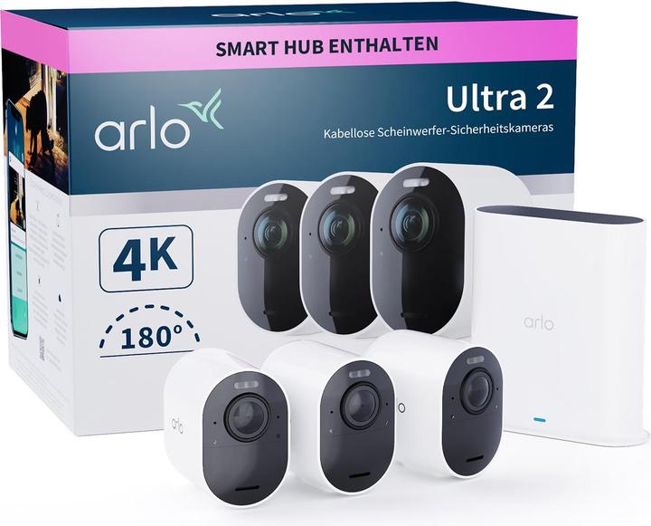 Produktbild Arlo Ultra 2 VMS5340-200EUS 3er-Set (3840 x 2160 Pixels)