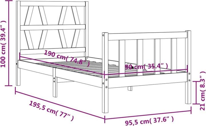 Produktbild VidaXL Karel (90 x 200 cm)