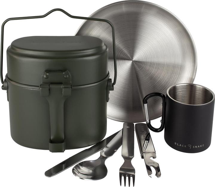 Produktbild Black Snake Teller, Essbesteck, Karabiner Tasse