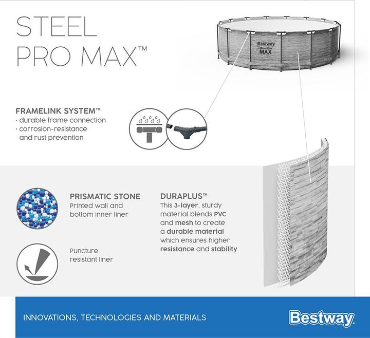 Immagine prodotto Bestway Steel Pro Max Pool Set (Ø 549 x 122 cm)