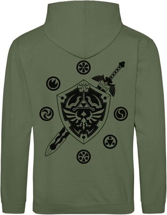 Immagine prodotto The Legend of Zelda Felpa con cappuccio unisexe con logo e bouclier (S)