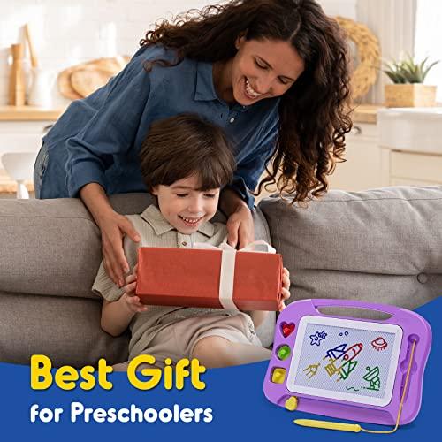 Actual product image Activity Board Magic Board Kids Magnetic Colouring Board, Colourful Erasable Magnetic Board with Magnetic Pen and