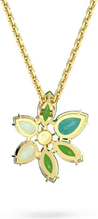 Immagine prodotto Swarovski Collana Gema Vari Tagli Fiore Oro Verde (Metallo Swarovski, 36 - 41 cm)