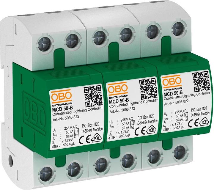 Immagine prodotto OBO Bettermann OBO Vertr set di scaricatori di sovratensione di rete 255V