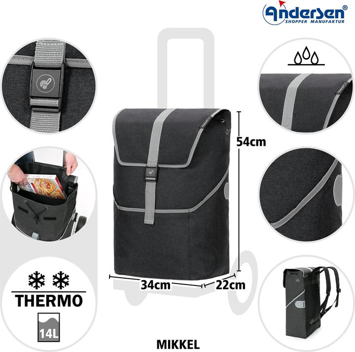 Immagine prodotto Andersen Carrello Scala Shopper Plus Mikkel 54 cm
