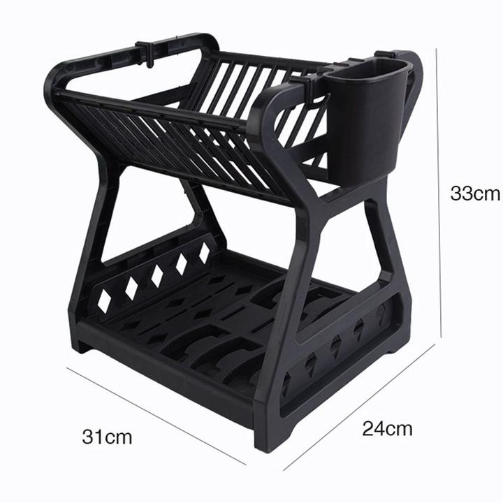Actual product image König Design Dish drainer with drip tray Dish drainer camping kitchen 2 levels