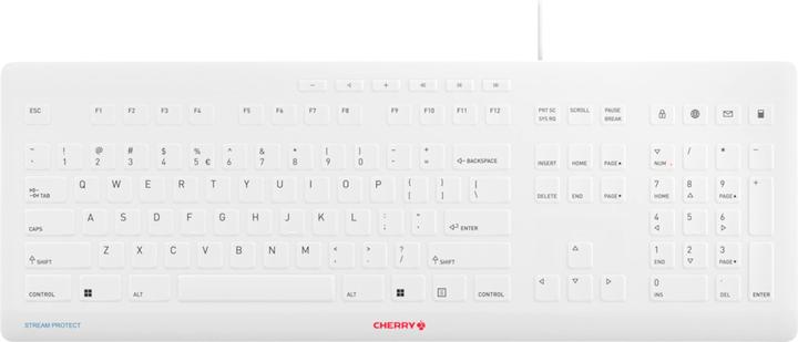 Valeurs nutritives et ingrédients CHERRY TAS STREAM PROTECT KEYBOARD Corded DE-Layout blanc (DE, Filaire)