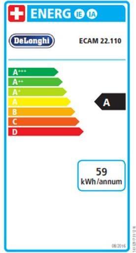 Etichetta energetica De'Longhi Magnifica S