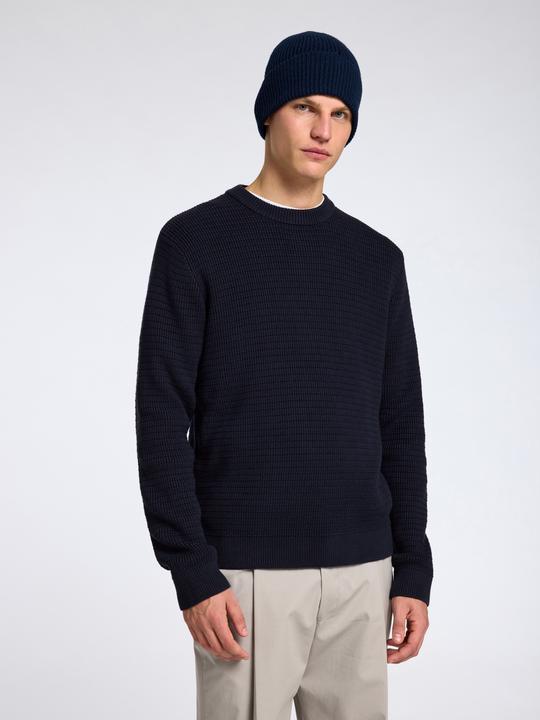 Actual product image Selected Homme Slhtheo Ls Knit Structure Crew Neck (L)