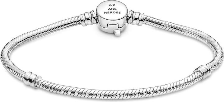 Actual product image Pandora Moments Marvel The Avengers Logo Snake Chain Bracelet (17 cm, Silver 925)