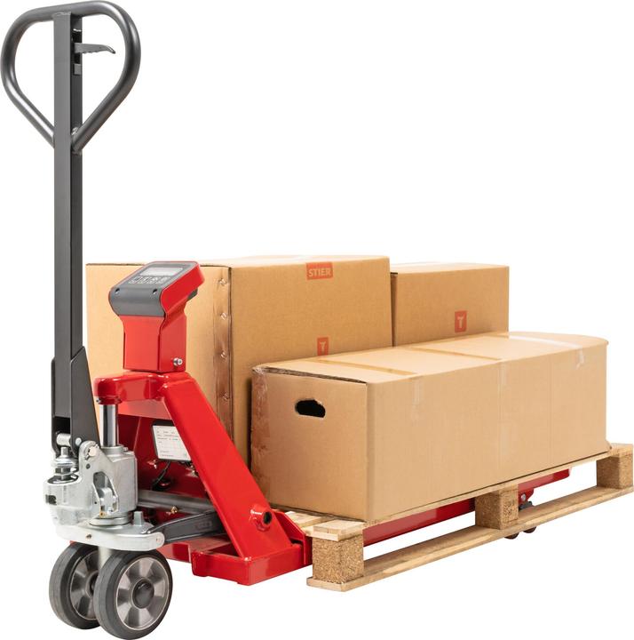 Actual product image Stier Weighing pallet truck 1 kg increments Load capacity 2000 kg (2000 kg)