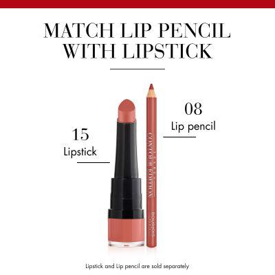 Actual product image Bourjois Rouge Velvet The Lipstick (15 Peach Tatin)