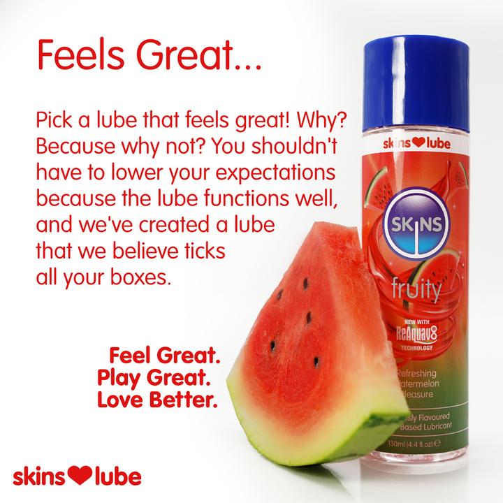 Actual product image Skins Watermelon Water Based Lubricant - 5ml Foil (5 ml)