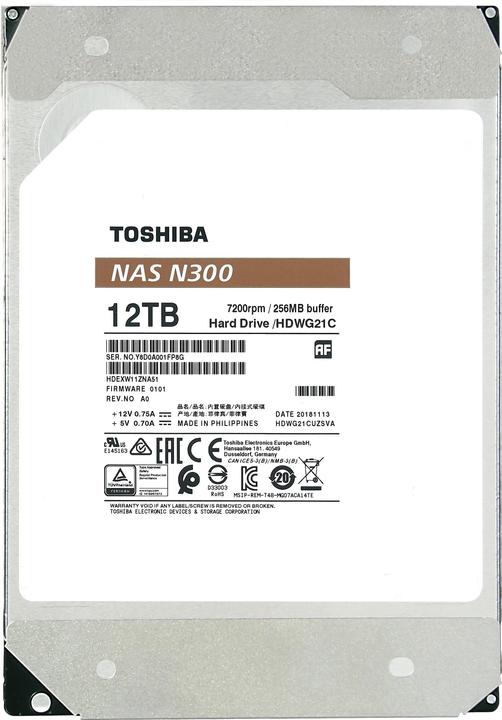 Actual product image Toshiba N300 (12 TB, 3.5", CMR)