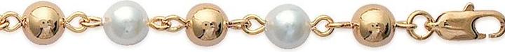 Lara Gold plated BRACELET - 18 - WHITE PEARL (Gold plated)