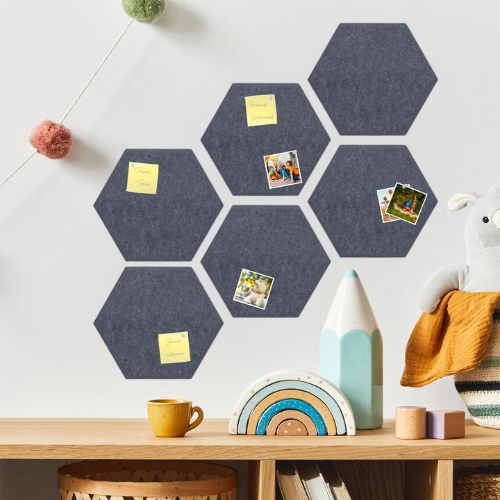 Actual product image Relaxdays 6x felt pinboard (Bulletin board, 30 x 1 x 26 cm)