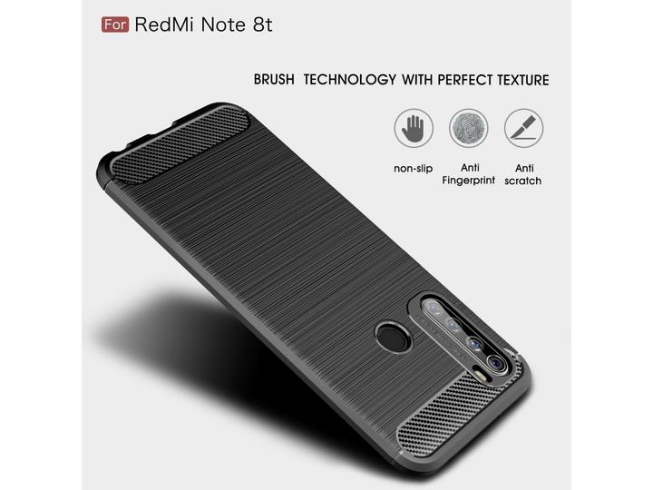 Produktbild Screenguard Xiaomi Redmi Note 8T Hülle Carbon Brushed Soft TPU (Xiaomi Redmi Note 8T)