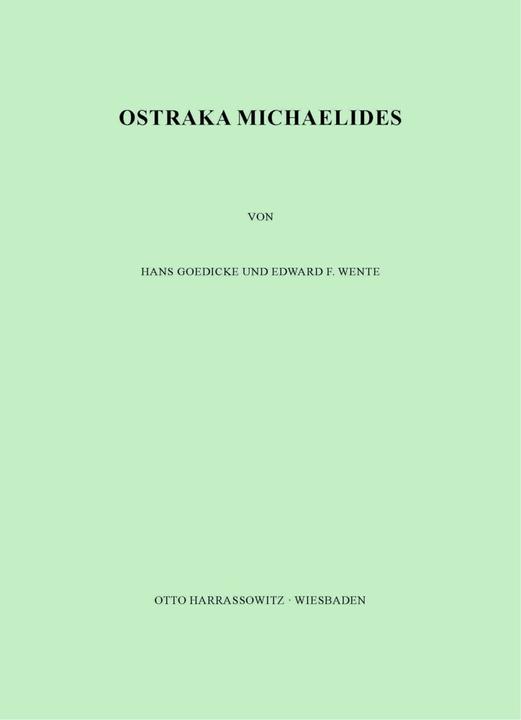 Produktbild Ostraka Michaelides (Hans Goedicke, Edward F Wente, 1962)