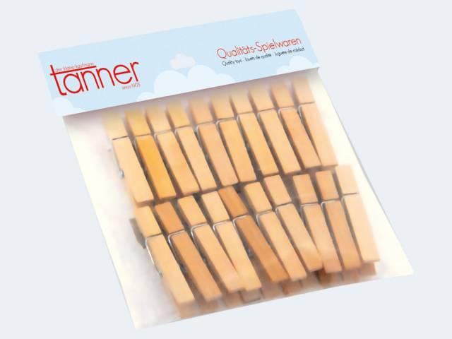 Actual product image Tanner 20 clothes pegs wood