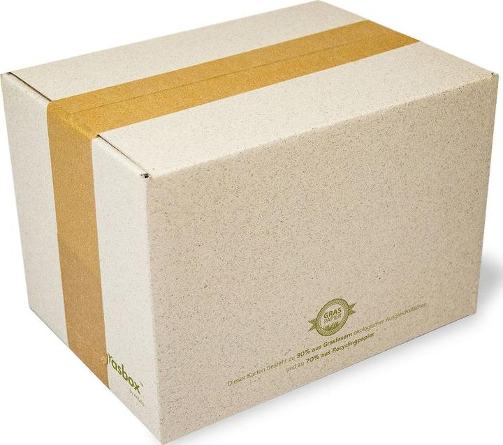 Actual product image Neutral Folding box grass paper (16 x 15 x 22 cm, 25 x)