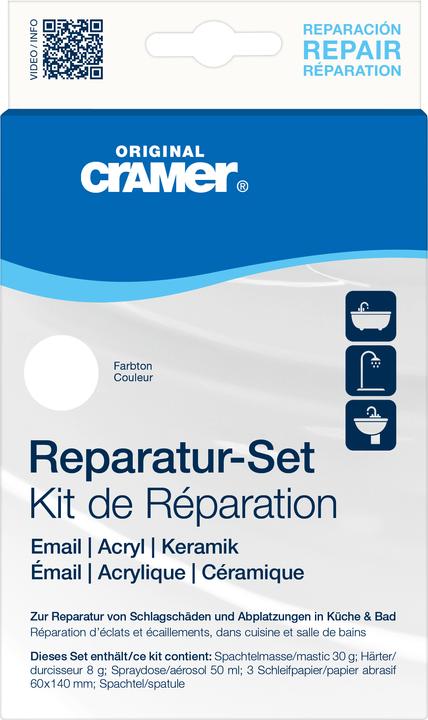 Cramer Reparatur-Set für Keramik, Email und Acryl (Pure white)