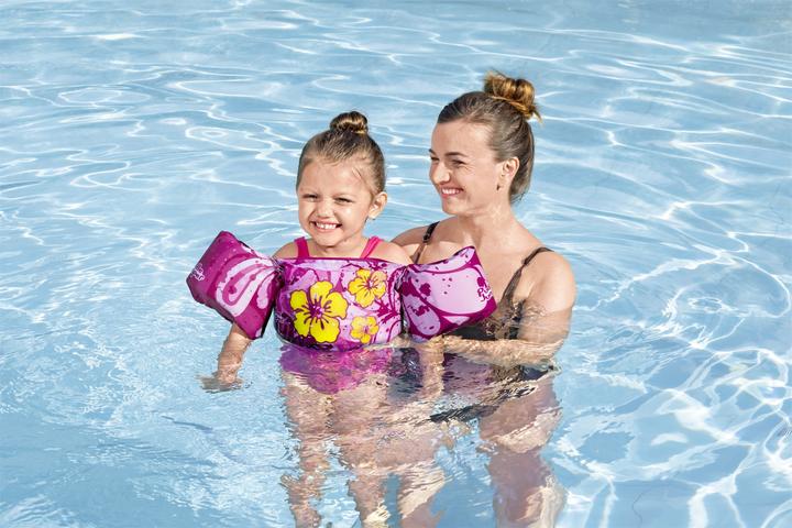 Produktbild Bestway Puddle Jumper® Schwimmhilfe Blume mit Textilbezug, 2-6 Jahre (10 - 25 kg)