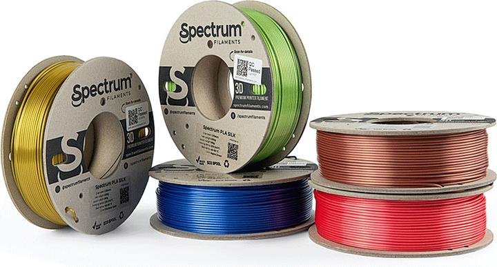 Actual product image Filament PLA Silk (PLA, 1.75 mm, 250 g, Gold, Copper, Green, Blue, Red)