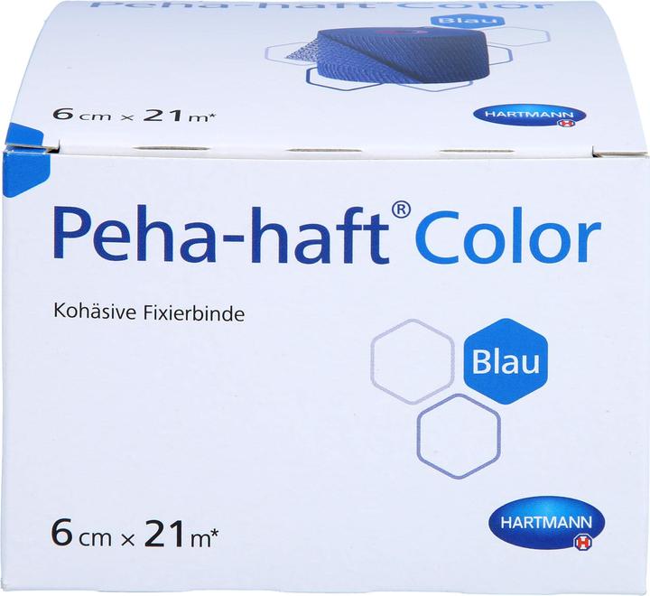 Actual product image Hartmann colour Fixation bandages 20 m x 6 cm / blue