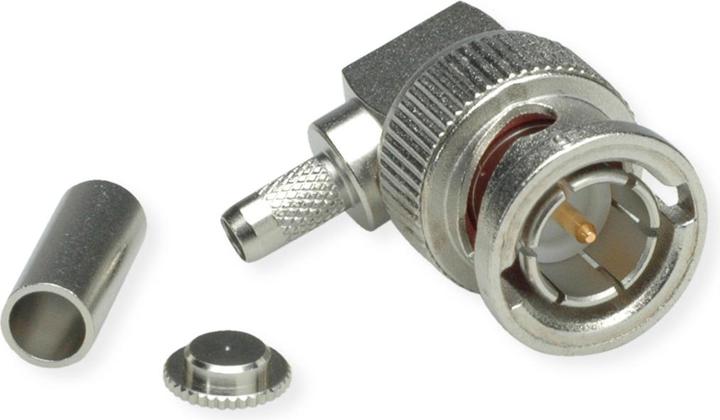 Actual product image Telegärtner BNC cable angle connector crimp G13, G50 75 Ohm, solder/crimp, A0504, G13 (0.4/2.5)