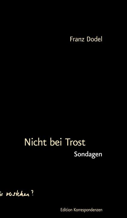 Actual product image Nicht bei Trost (German, Franz Dodel, 2024)