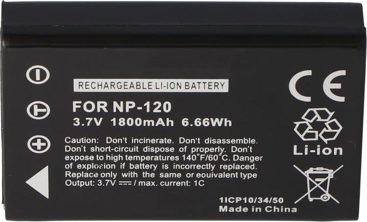 Image du produit AccuCell Batterie NP-120, BP-1500S, D-LI7, DB-43 (Batterie)