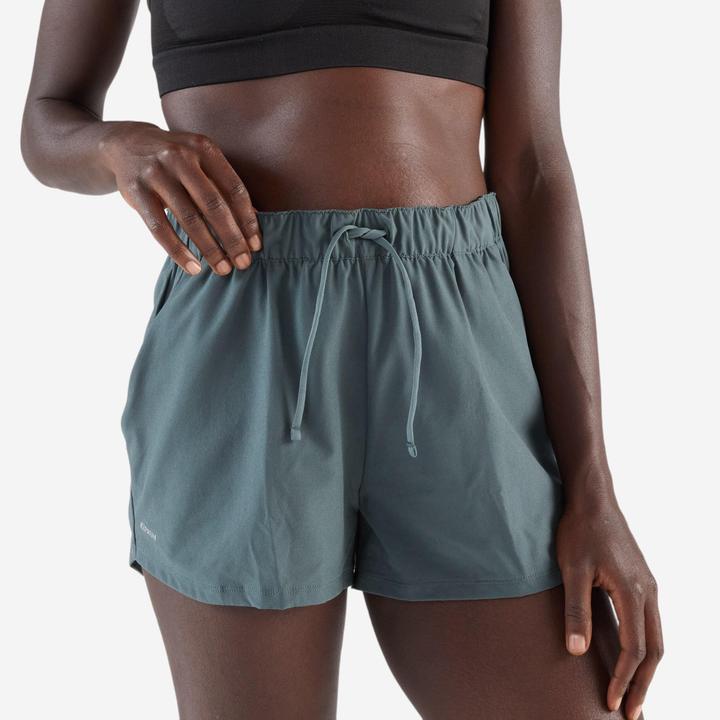 Immagine prodotto Kiprun Laufshorts Trailrunning Damen atmungsaktiv - Run 500 Dry dunkelgrün (M)