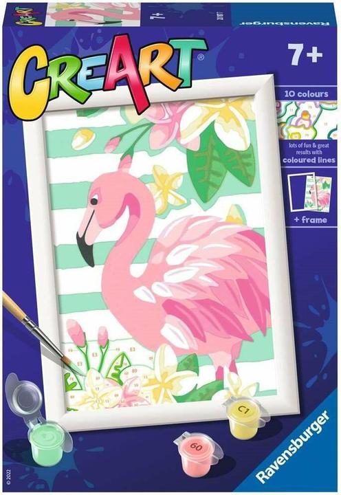 Image du produit Ravensburger CreArt Peinture par numéros : Flamant rose 13x18cm