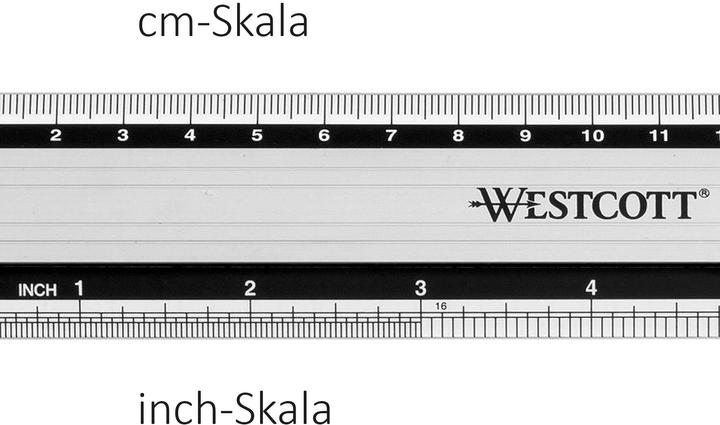 Actual product image Westcott Aluminum ruler 20cm (200 mm)